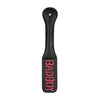 Shots Toys Ouch! Bad Boy Black Reversible Leather Paddle - Model 2023 - For Him or Her - Intense Impact Play - BDSM Bondage Fetish Kink Sex Toy