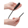 Shots Toys Ouch! Silicone Vibrating Bullet Plug Extra Long Urethral Sounding Black - Ultimate Pleasure for Advanced Users