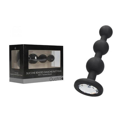 Shots Toys Silicone Beaded Diamond Butt Plug Black: Model X1 - Sensual Pleasure for All Genders and Mind-Blowing Backdoor Bliss