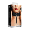 Shots Toys Velvet & Velcro Collar & Leash Adjustable Black - Premium BDSM Submissive Bondage Set for Enhanced Pleasure