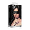 Shots Toys Ouch! Velvet & Velcro Eye Mask Adjustable Black - Sensory Deprivation Sleep Mask for Enhanced Intimacy - Model VVEM-001 - Unisex - Pleasure Enhancer - Elegant Black