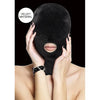 Shots Toys Velvet & Velcro Mask with Mouth Opening Black - Sensual Fetish Hood for All Genders, Enhancing Pleasure in Style