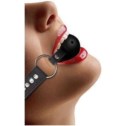 Shots Toys Ouch Diamond Studded Breathable Ball Gag - Model X123: Unleash Your Dark Desires with this Exquisite BDSM Accessory - Adult Naughty Store