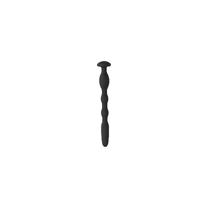 Shots Toys Ouch! Silicone Penis Plug with Ribbing - Model 2023 - Male Urethral Sounding Toy for Intense Stimulation - Black - Adult Naughty Store