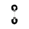 Shots Toys Pleasure Furry Handcuffs with Quick Release Button - Model X123 - Unisex - Wrist Restraints for Sensual Bondage Play - Black