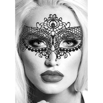 Shots Toys Lace Eye Mask Queen - Elegant Black Lace Venetian Inspired Handmade Mask for Sensual Play and Special Occasions - Model QEM-001 - Women's Intimate Lingerie Accessory - Enhances Ple - Adult Naughty Store