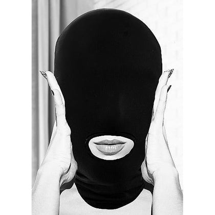 Shots Toys Submission Mask with Open Mouth - Sensory Deprivation Hood for Couples - Model SM-2022 - Unisex - Enhance Bondage and Fetish Play - Black