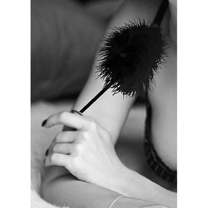 Shots Toys OUCH! Feather Tickler - Sensation-Inducing Pleasure Toy for Couples - Model FT-2022 - Unforgettable Erotic Foreplay - Delicate Feather, ABS Plastic - Intense Stimulation - Black
