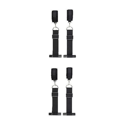 Shots Toys Ouch Black and White Line Door Restraint Kit - Model DRK-2022 - Unisex - Bondage and Fetish - Pleasureful Play - Black and White - Adult Naughty Store