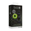 Shots Toys Ouch! Glow Beads Butt Plug with Cock Ring - Model GBD-2022 - Unisex Anal and Genital Pleasure - Glow in the Dark Green - Adult Naughty Store