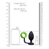 Shots Toys Ouch! Glow Butt Plug with Cock Ring - Model GBD-2022 - Unisex Anal and Genital Pleasure - Glow in the Dark Green - Adult Naughty Store