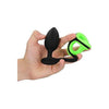 Shots Toys Ouch! Glow Butt Plug with Cock Ring & Ball Strap - Model GBD-2022 - Unisex Anal Pleasure - Glow in the Dark Green - Adult Naughty Store