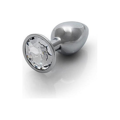 Shots Toys Ouch! Round Gem Butt Plug Small Silver Diamond - Model SBD-2023 - Unisex Anal Pleasure Toy - Adult Naughty Store