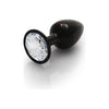 Shots Toys Ouch! Round Gem Butt Plug Small Gunmetal Diamond - Model 2023 - Unisex Anal Pleasure Toy - Adult Naughty Store