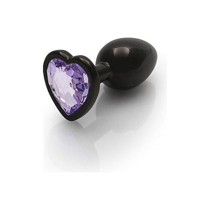 Shots Toys Heart Gem Butt Plug Small Gunmetal Amethyst - Model HGBP-SGA - Adult Naughty Store