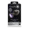 Shots Toys Ouch! Heart Gem Butt Plug Medium Gunmetal Amethyst - Sensational Pleasure for All Genders in a Stunning Jewel-Toned Design - Adult Naughty Store