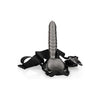 Shots Toys Ouch! Ribbed Hollow Strap-On 8 Inches with Balls Gunmetal - Ultimate Pleasure for Couples - Adult Naughty Store