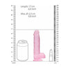 Shots Toys Realrock Crystal Clear Real Cock 6in Realistic Dildo with Balls - Pink: The Ultimate Pleasure Experience - Adult Naughty Store