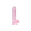 Shots Toys Realrock Crystal Clear Real Cock 6in Realistic Dildo with Balls - Pink: The Ultimate Pleasure Experience - Adult Naughty Store