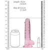 Shots Toys Realrock Crystal Clear Real Cock 7in Realistic Dildo with Balls - Pink: Ultimate Pleasure for Intimate Moments - Adult Naughty Store