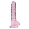 Shots Toys Realrock Crystal Clear Real Cock 7in Realistic Dildo with Balls - Pink: Ultimate Pleasure for Intimate Moments - Adult Naughty Store