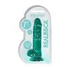 Realrock 7in Realistic Dildo with Balls - Turquoise Green - Shots Toys America - Model RR-7 - Unisex - Lifelike Pleasure - Adult Naughty Store