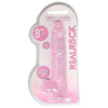 Shots Toys Realrock Crystal Clear Real Cock 8in Dildo with Balls - Pink - Ultimate Lifelike Pleasure for Her or Him - Adult Naughty Store