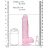 Shots Toys Realrock Crystal Clear Real Cock 8in Dildo with Balls - Pink - Ultimate Lifelike Pleasure for Her or Him - Adult Naughty Store