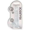 Realrock Crystal Clear Dildo with Balls 8in - Lifelike Pleasure for All Genders - Clear - Adult Naughty Store