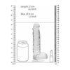 Realrock Crystal Clear Dildo with Balls 8in - Lifelike Pleasure for All Genders - Clear - Adult Naughty Store