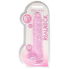 Shots Toys Realrock Crystal Clear Real Cock 9in Dildo with Balls - Pink - Lifelike Pleasure for All Genders - Adult Naughty Store