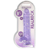 Shots Toys Realrock Crystal Clear Real Cock 9in Dildo with Balls - Enhanced Realistic Pleasure for All Genders - Purple - Adult Naughty Store