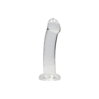 Realrock Crystal Clear Non-Realistic Dildo with Suction Cup - Model REA111TRA - Unisex Anal and Vaginal Pleasure Toy - Transparent