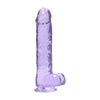 Realrock Realistic Dildo with Balls 10in Purple - The Ultimate Pleasure Experience for All Genders