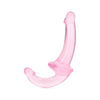 Realrock Strapless Strap On 6-Inch Pink Crystal Clear Dildo for Women's Anal and Vaginal Pleasure - Model 2023 - Adult Naughty Store