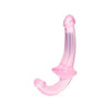 Realrock Strapless Strap On 6-Inch Pink Crystal Clear Dildo for Women's Anal and Vaginal Pleasure - Model 2023 - Adult Naughty Store