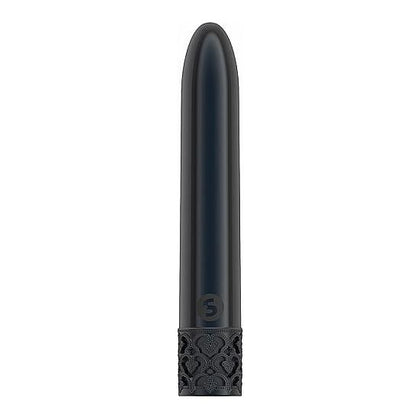 Royal Gems Shiny Powerful Vibe Rechargeable Gunmetal ABS Plastic Bullet Vibrator - Model RG-2023 - For Women - Versatile Internal and External Stimulation - Sleek Gunmetal Finish - Adult Naughty Store