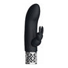 Royal Gems RG-DBRV01 Dazzling Black Rechargeable Silicone Bullet Vibrator - Women's Clitoral Stimulation - Elegant Black - Adult Naughty Store