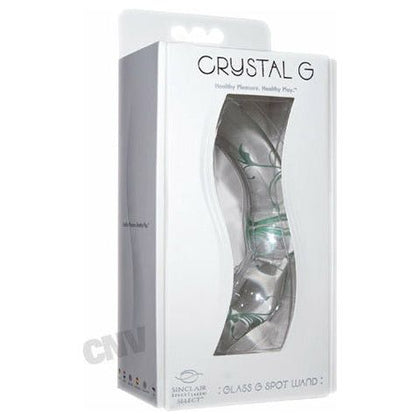 CyberGlass Crystal G Etched G-Spot Wand - Model CG-1001 - Female - Intense G-Spot Stimulation - Clear
