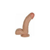 Introducing the Majestic Pleasures Major Dick Army Beige Curved Up Dildo - Model MD-ABCU-01: A Sensational Phallic Delight for All Genders, Designed for Exquisite Pleasure in a Vanilla Beige  - Adult Naughty Store