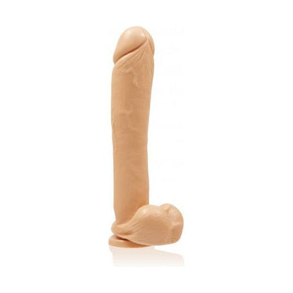 Si Novelties Exxxtreme Dong Suction 12 Inches Beige - Realistic Veined Dildo for Solo or Strap-On Play - Non-Toxic PVC - Water-Based Lubricant Recommended