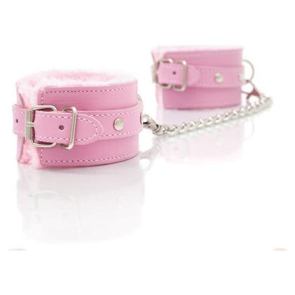 Si Novelties BFF Kinky Kuffs Pink - Deluxe Faux Leather Bondage Cuffs with Chain and Buckle Closures - Model: BFFKKP-001 - Unisex - Intensify Pleasure and Explore Your Desires - Vibrant Pink