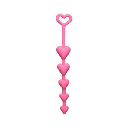Si Novelties Silicone Valley All Heart Pink Anal Beads - Model SV-1234 - Unisex Anal Pleasure Toy