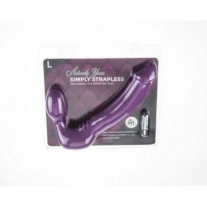 Si Novelties Simply Vibrating Strapless Strap On Large Purple - Model SVSOLP-01 - Unisex Pleasure Toy for Intimate Adventures - Adult Naughty Store