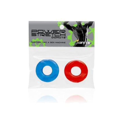 Si Novelties Power Stretch Donuts 2 Pack Red-Blue Cock Rings for Prolonging Male Climax - Enhance Performance and Pleasure - Adult Naughty Store