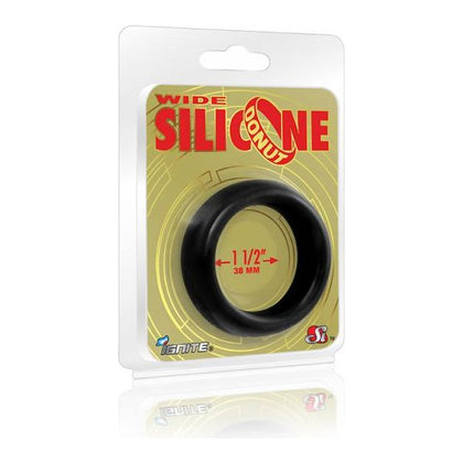 Si Novelties Ignite Wide Silicone Donut Black 1.5