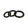 SI Novelties Ignite Series Silicone Stretchy Donut Cock Rings Black 3 Pack - Model SICR-003 - Male Pleasure Enhancer - Adult Naughty Store