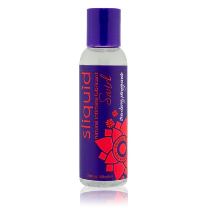 Sliquid Naturals Swirl Lubricant - Strawberry Pomegranate Flavored Water-Based Lube for Enhanced Pleasure - 2oz - Adult Naughty Store