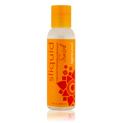 Sliquid Naturals Swirl Tangerine Peach Water-Based Flavored Lubricant - Enhance Intimate Pleasure with a Fruity Citrus Splash - 2oz - Adult Naughty Store