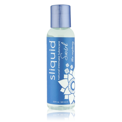 Sliquid Naturals Swirl Blue Raspberry Water-Based Flavored Lubricant 2oz - Enhance Your Intimate Experience with a Sweet Twist - Adult Naughty Store